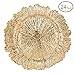 FANTASTIC :) Round 13 Inch Plastic Charger Plates with Eletroplating Finish (24, Reef Gold)