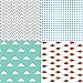 Baby Bandana Drool Bibs with 2 Burp Cloths, Unisex 6-Pack Gift Set for Drooling and Teething Boys and Girls, 100% Absorbent Cotton, Soft, Hypoallergenic - “Bonbon Set” by Zoozik