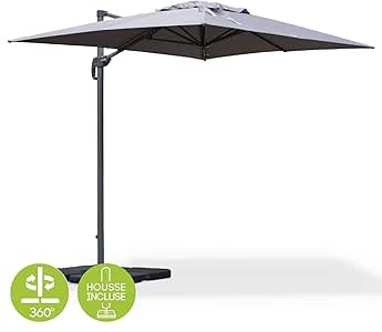 Alice's Garden – Parasol excéntrico rectangular, 2 x 3 m – Biscarosse