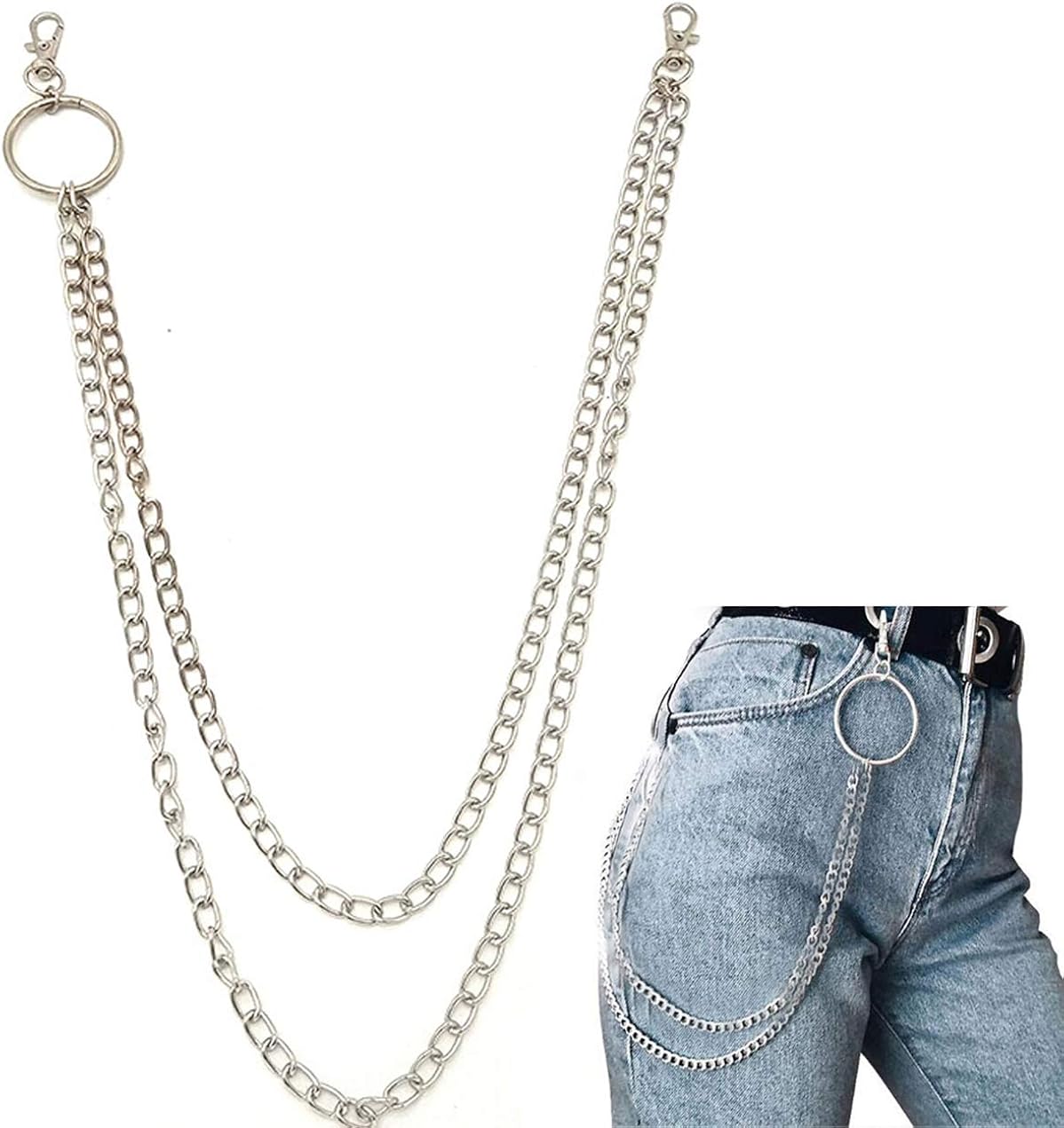 LzTech Women Pant Chain,Men Trousers Jeans Chains,Hip Hop Punk Trousers