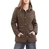 Amazhiyu Women's Hooded Quilted Jacket Lightweight Padding Coat with Pockets