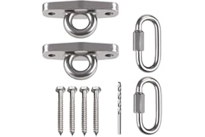 Dakzhou 2 Heavy Duty Swing Hangers Anti-Rust 304 Stainless Steel,2000LB Swivel Swing Set Brackets,for Playground,Porch, Yoga, Swing Seat,Hammock