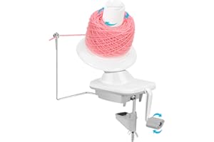 GLCONN Light-Grey Yarn Winder for Crocheting - Hand-Cranked Yarn Ball Winder - Neat Yarn Cake Winder - Yarn Spinner Roller - Crochet and Knitting Accessories