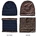 VBIGER Beanie Hat Scarf Set Knit Hat Warm Thick Winter Hat For Men (New Blue)