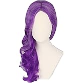 Topcosplay Purple Wigs for Child Long Curly Wig Halloween Wigs