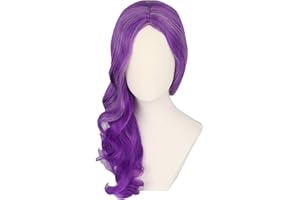 Topcosplay Purple Wigs for Child Long Curly Wig Halloween Wigs