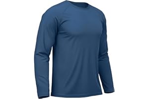 TACVASEN Men's Rash Guard UPF 50+ Long Sleeve Sun Protection Shirt Quick Dry Gym Running Fishing Lightweight Sun Shirts