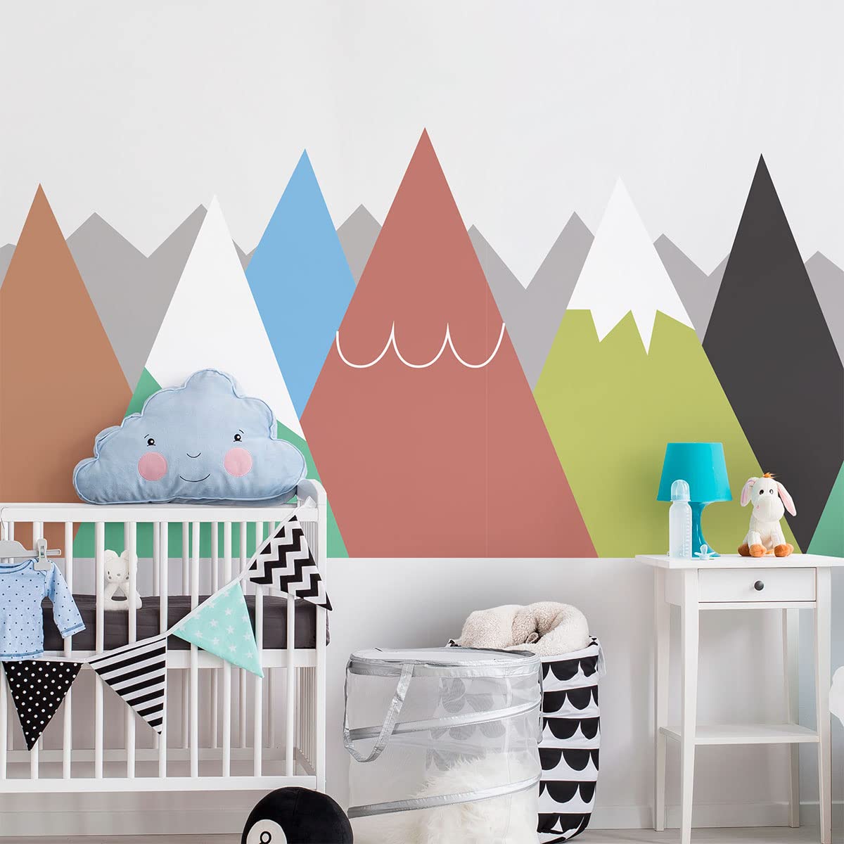 Children's Wall Stickers – Nursery Decoration – Giant Wall Sticker for Children Scandinavian Mountains Danika – 50 x 75 cm