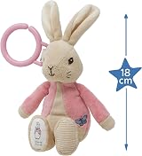 Rainbow Designs Flopsy Jiggle Attachable Beatrix Potter Pram Toy Pink view 3