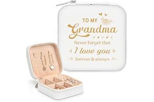 PANDASCH Grandma Gifts, Christmas Gifts for Grandma from Grandkids - Beautiful Travel Jewelry Box Gifts for Grandma Grandmother Nana - Best Grandma Gifts for Birthday, Thanksgiving or Christmas