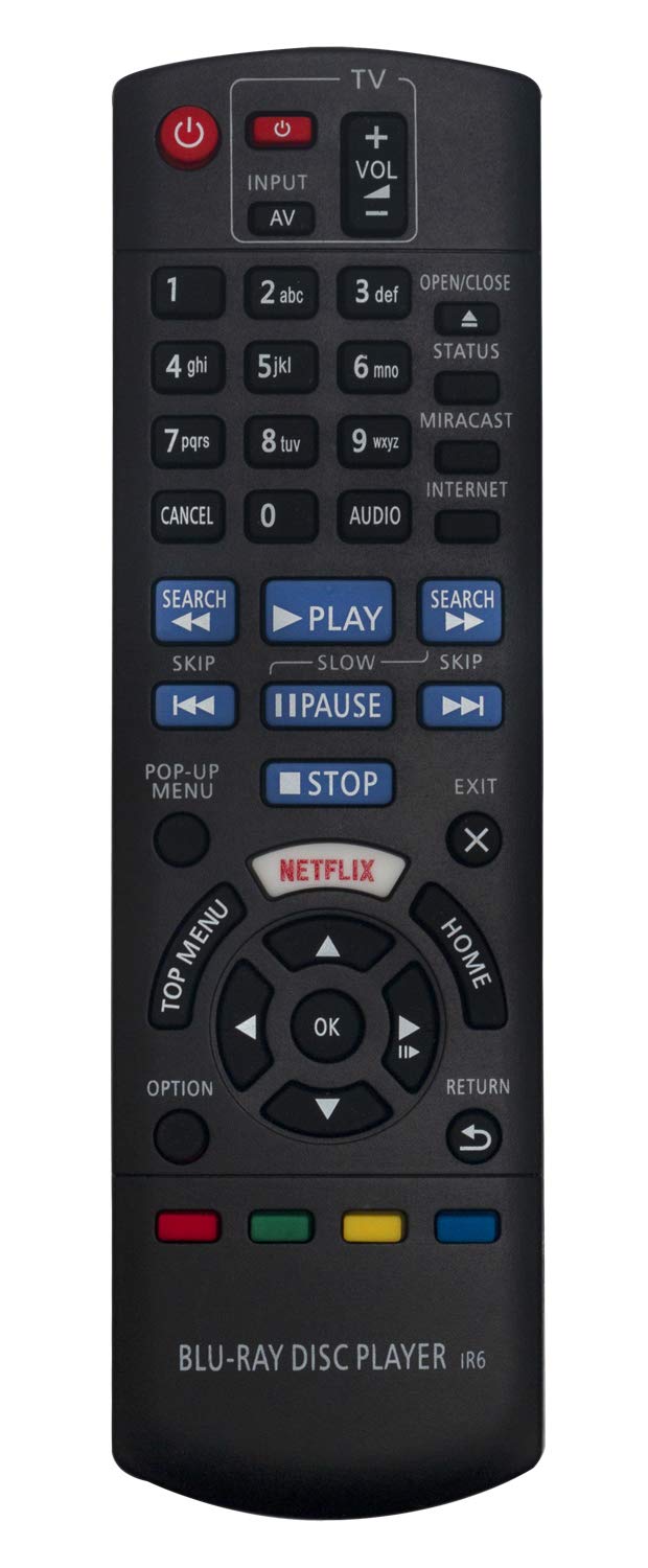 ALLIMITY N2QAYB001031 Remote Control Replace for Panasonic Blu Ray Disc Player DMP-BDT280 DMP-BDT370 DMP-BDT374 DMP-BDT375 DMP-BDT380 DMP-BDT381 DMP-BDT383 DMP-BDT384 DMP-BDT385