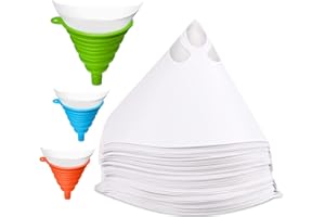 JANYUN 300 Pcs Paint Filter Strainer Resin Filter with 149 Micro Flow Nylon Mesh Cone Paint Filter Screen with 3 Pcs Silicone Funnel Filter (1)