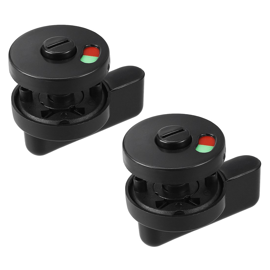 Sourcingmap Privacy Indicator Door Lock 53mm Dia Plastic Nylon Indicating Lock for Public Partition Toilet Restroom Bathroom 2Pcs