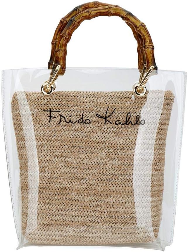 2 IN 1 Jelly Bag New Look Handbags for Women Clear Crossbody Bag Transparent PVC Beach Bag for Summer