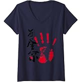 Womens Wakatakakage Sumo Tegata V-Neck T-Shirt