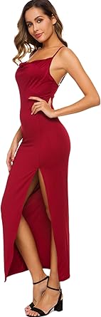 slinky backless dress