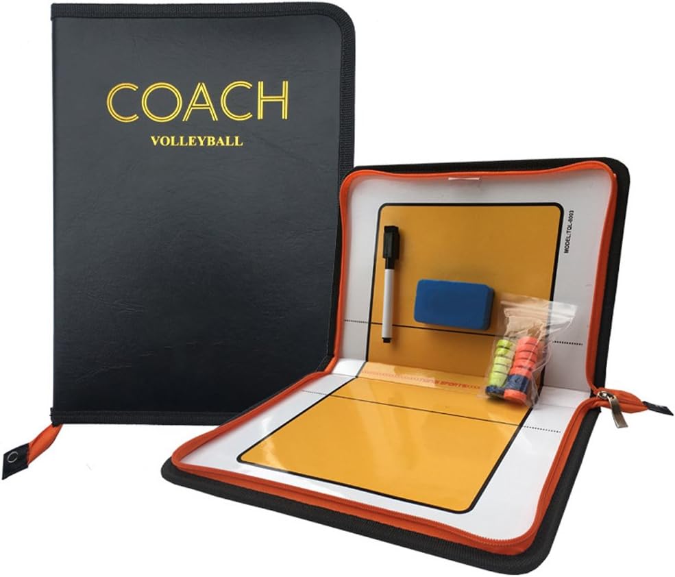 Firelong Volleyball Coach Tactic Board Strategy Training Aids Equipment - Zipper Closure : Sports & Outdoors