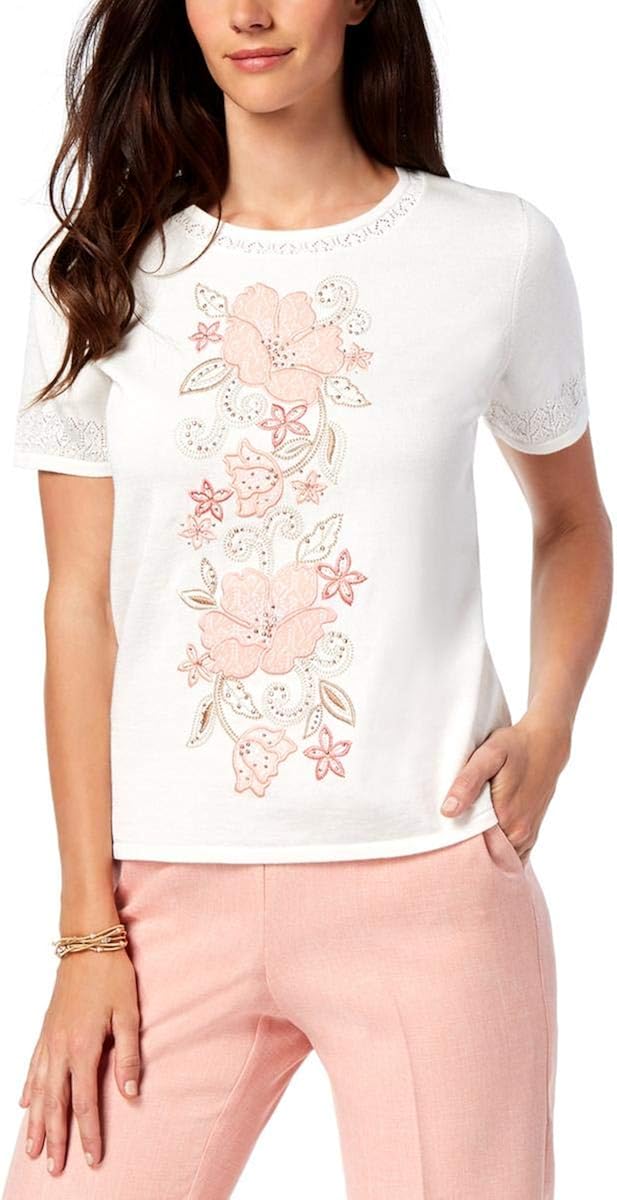 alfred dunner floral sweater