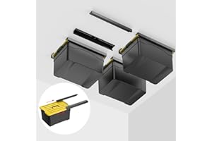 CHENTEEL Overhead Garage Storage Racks for Utility Bins,Heavy Duty Garage Ceiling Storage Racks,Storage Bin Ceiling Rack System,Tote Storage Rails,Storage Bin Ceiling Rack System,Great Space Saver 1 Bin