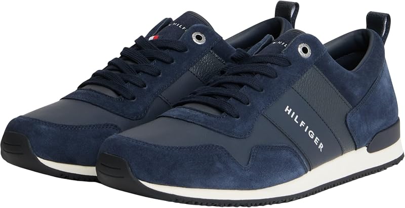 Baskets De Running Homme Iconic Leather Suede Mix Runner Chaussures De Sport, Bleu (Midnight), 42 EU — photo 4 sur 8