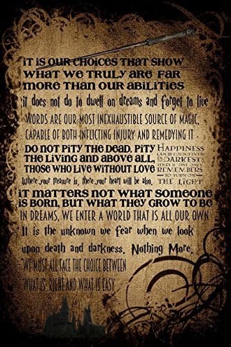 Harry Potter Design Albus Dumbledore quotes print 11 x 14