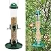 Twinkle Star Classic Wild Bird Feeder Tube Feeder with 6 Feeding Ports, Squirrel Proof Bird Feeder (Green)