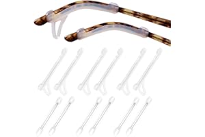 SMARTTOP Eyeglasses Ear Grips Sleeve-Upgrade anti-slip Silicone Eyeglasses Temple Tips Sleeve Retainer-Sleeve with Hook design-Soft and comfort Glasses Ear hooks 6Pairs