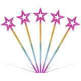 PEUTIER 5pcs Girls Star Wands, 13.3inch Sparkle