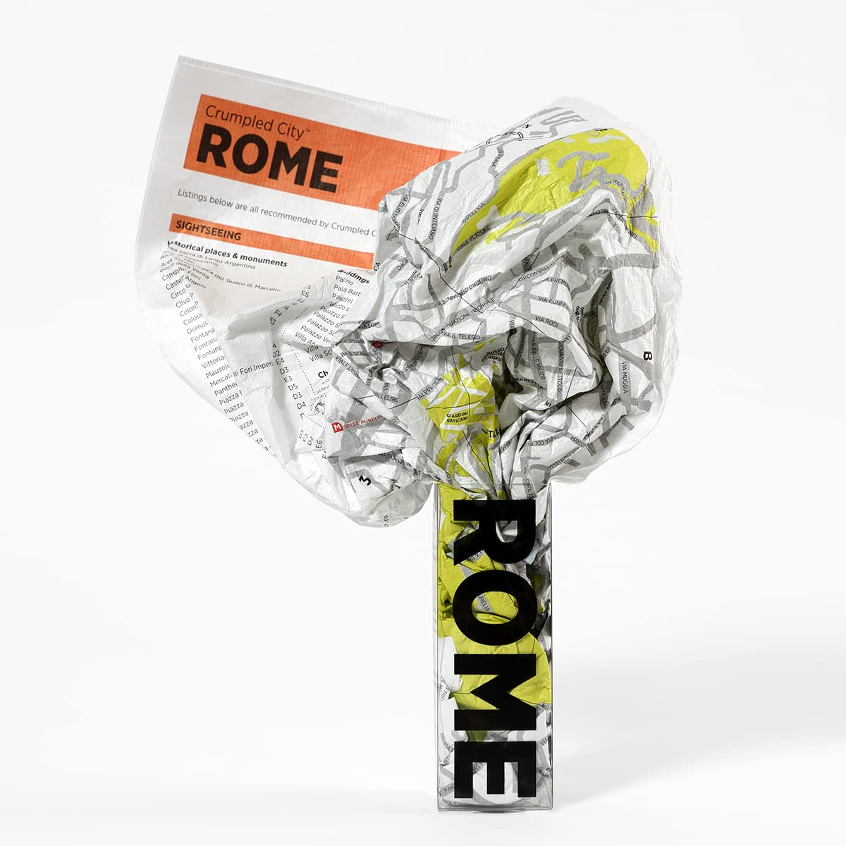 Rome Crumpled City Map