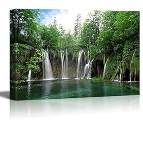 Waterfall in National Park Croatia - Canvas Art Wall Art - 12" x 18"