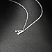 PARTNER Stainless Steel Silver Initial Necklace Alphabet Pendant Necklace 16