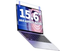 Halloive 15.6 Inch Anti Blue Light Laptop Screen Protectorand Anti Glare Filter, Eye Protection Laptop Blue Light Blocking Screen for 15.6" with 16:9 Aspect Ratio Widescreen Laptop Monitor