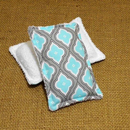 Grey and Blue Quatrefoil Design Kitchen Unsponges, Set of 2 Sponges