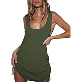 Eddoyee Sexy Crochet Beach Cover Up for Women Long Sleeve Bikini Swimsuit Cover Up Mesh Beachwear Tunic Top