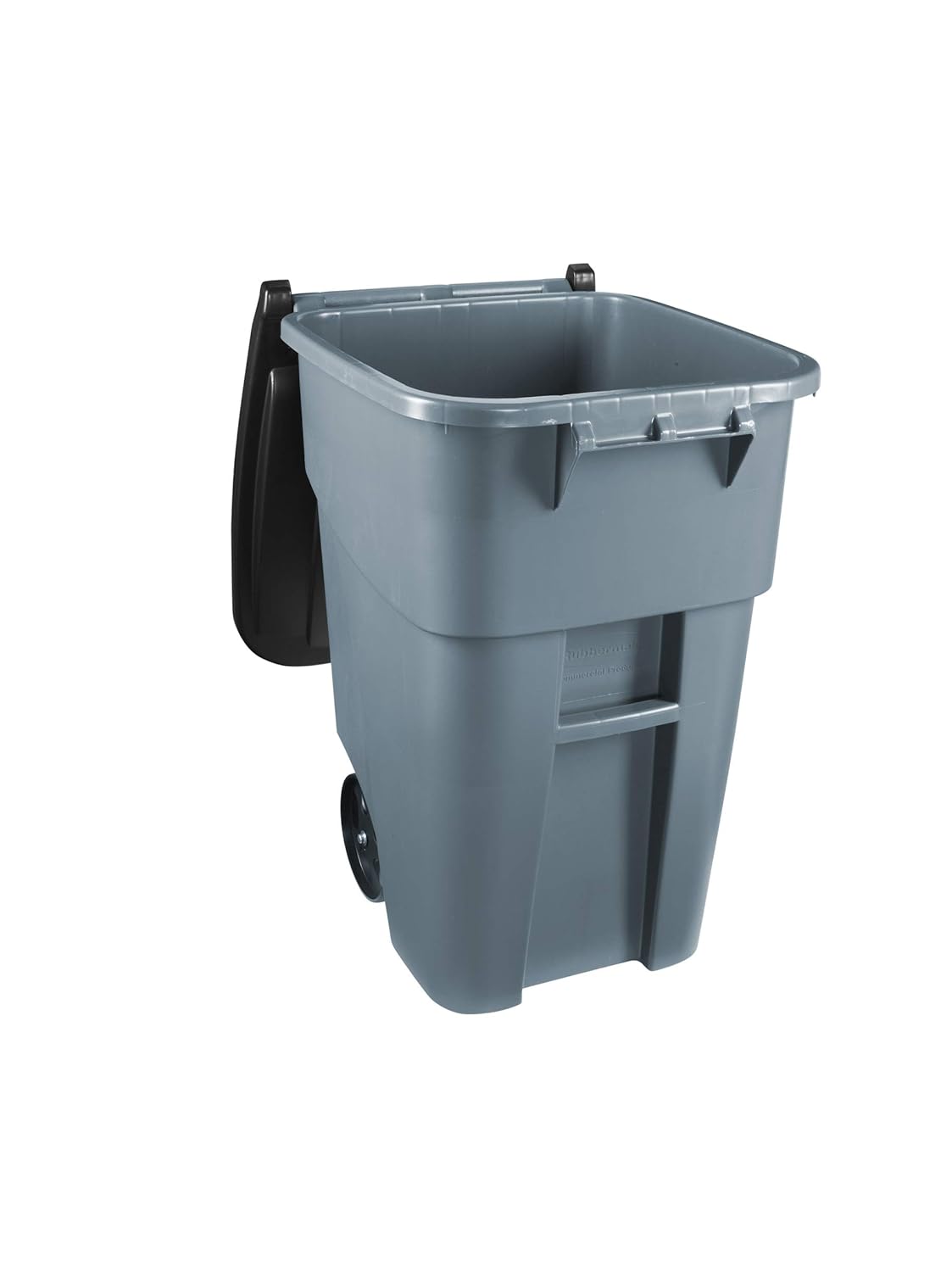 Rubbermaid Commercial Products FG9W2700GRAY Brute Rollout Heavy-Duty Wheeled Trash/Garbage Can, 50-Gallon, Gray: Waste Bins: Industrial & Scientific