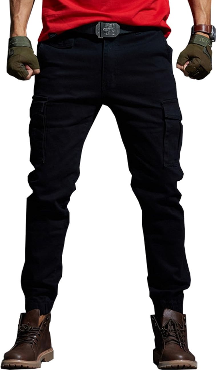 slim fit cargo work trousers