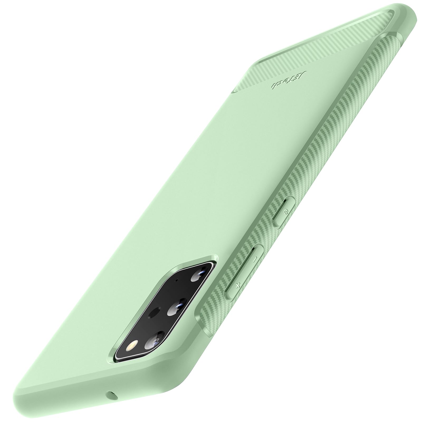 Photo 1 of JETech Slim Fit Case for Samsung Galaxy S20 FE 5G 6.5-Inch, Thin Phone Cover with Shock-Absorption and Carbon Fiber Design (Green)