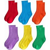 Kjuti Baby Crew Socks – 6 Pack Organic Cotton Toddler Socks | Soft, Breathable, Everyday Essentials