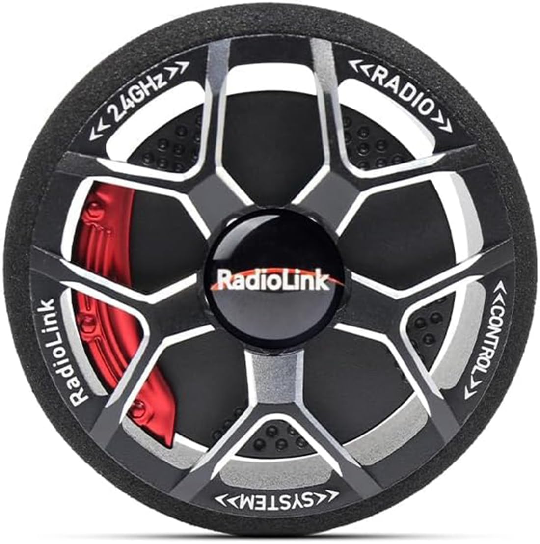 Radiolink RC Transmitter Metal Steering Wheel Replacement Accessory for Radiolink Transmitter RC4GS/RC4GS V2/RC4GS V3/RC6GS/RC6GS V2/RC6GS V3 /RC8X, Black