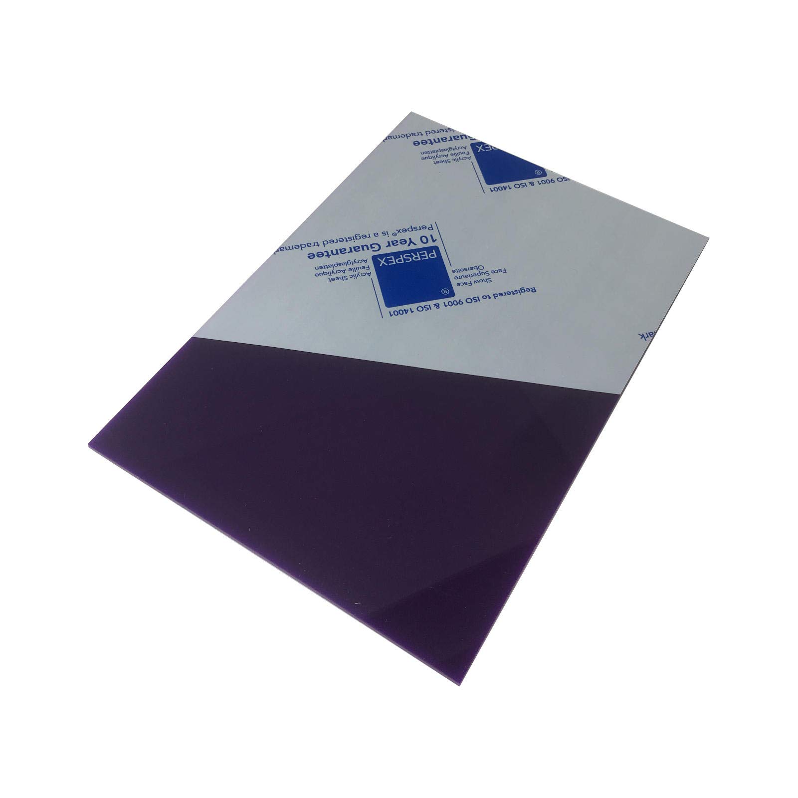 Acrylic glass plate, size A4 or 297 x 210 mm, thickness 3 mm, plastic for model making, for home and garden, colour: purple