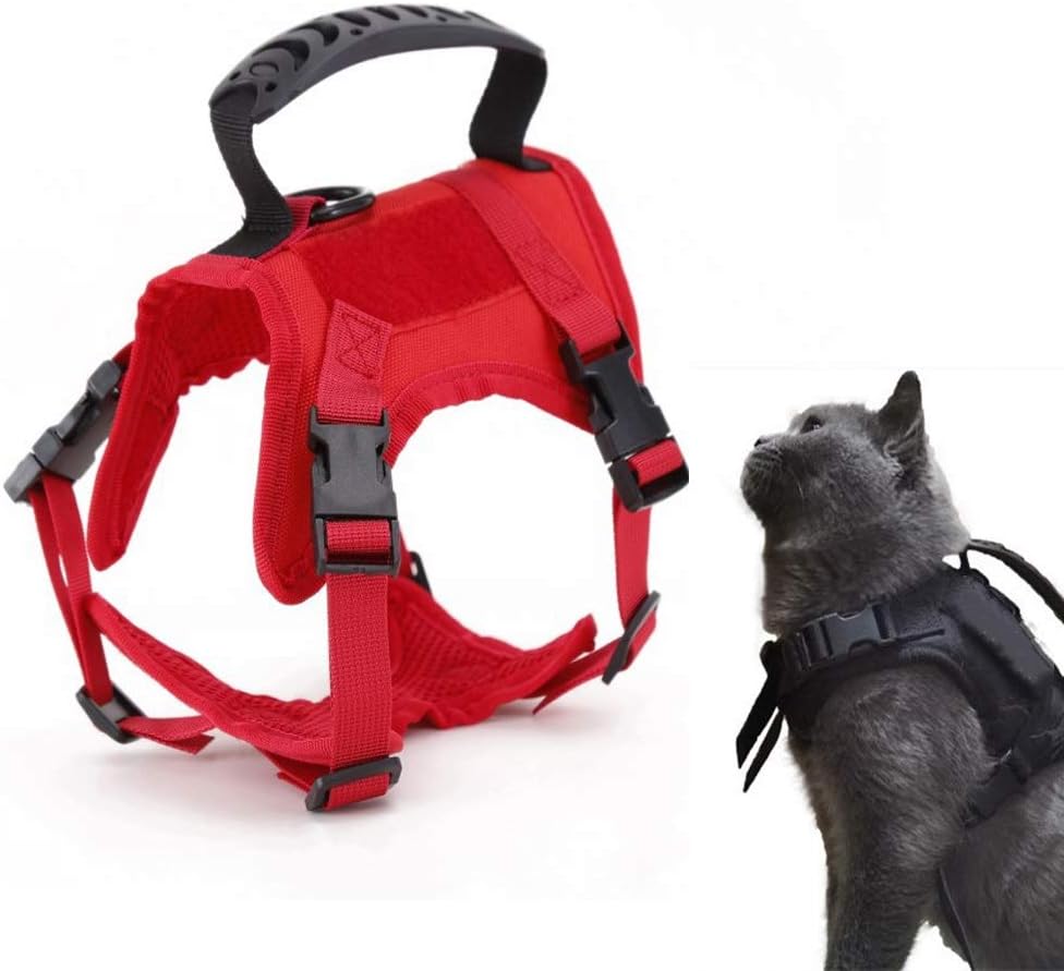 Cat Harness for Walking, Adjustable Escape Proof Vest Harness with
