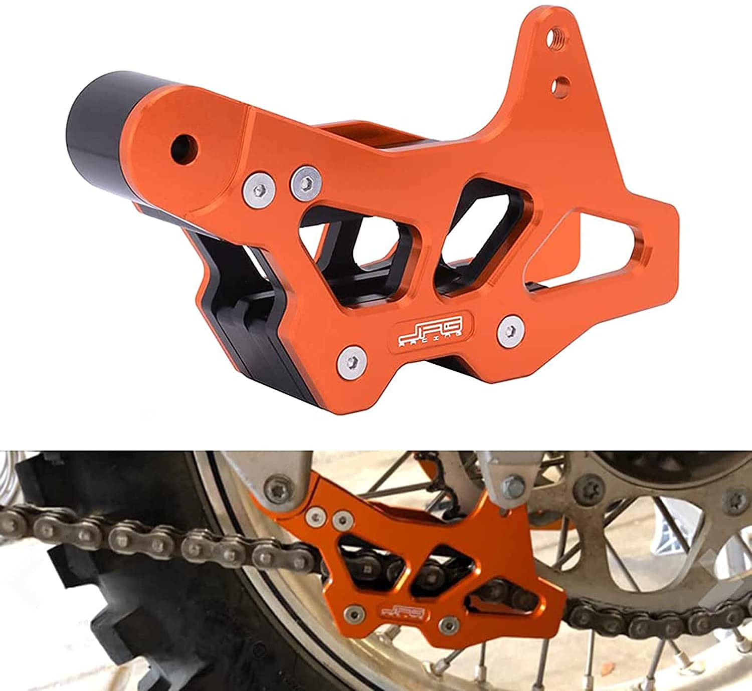 JFG RACING Motorcycle Chain Guide Guard,CNC Aluminum Rear Chain Guide Guard Protection for EC250 EC300 EC250F EC350F 2021-2022 FC TC FE TE FS FX TX 125/250/300/350/450/501 2014-2022