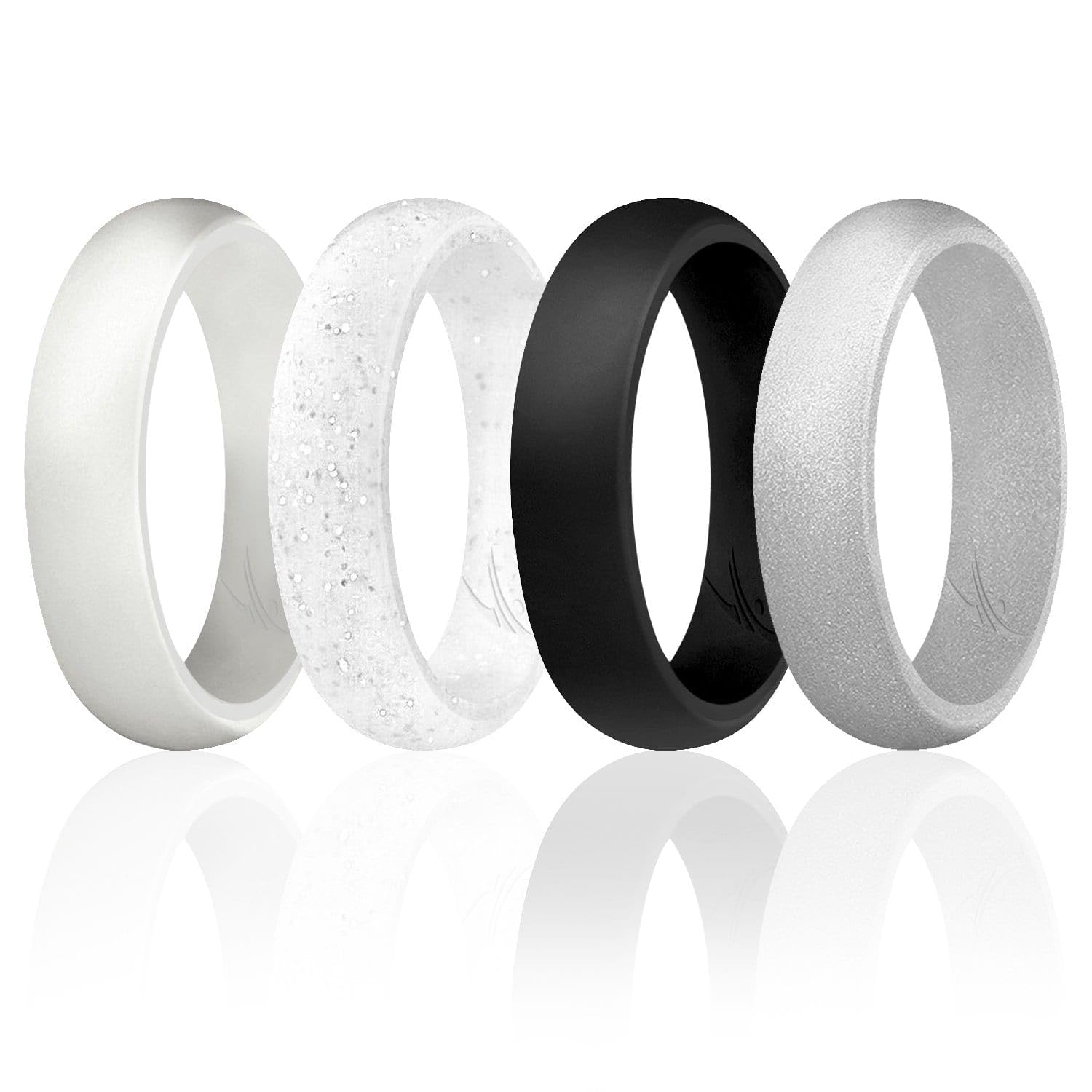 ROQ Silicone Rubber Wedding Ring for Women, Dome