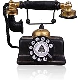 Vintage Telephone Decor Retro Old Fashioned Phone Statue | Resin Figurine