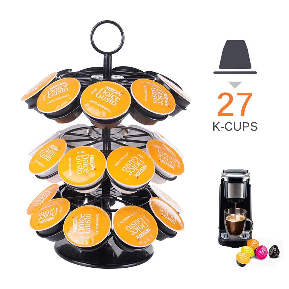 Powstro K Coffee Pod Storage Carousel 3 Tiers Holder Organizer for 36 K-Cup Pods