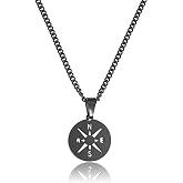 Made by Nami Pendant Necklace for Men 23" Gold &amp; Silver Cuban Link Chain with Pendants for Men High-Quality Stainless Steel Necklace Premium Jewelry Gift for Him