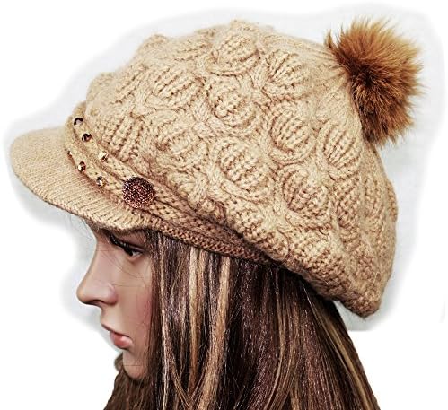 Deja Beauty of USA Womens Ladies Stylish Fashionable Rabbit Hair Blend Newsboy Cabbie Hat