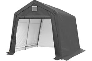 GARTOO 10' x 10' Outdoor Storage Shelter - Heavy Duty Storage Tent with Roll-up Ventilated Windows, Portable Garage Zipper Storage shed for Bike, Motorcycle Shelter, ATV, Weeding Tools