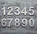 QT Modern House Number - LARGE 8 Inch - Brushed Stainless Steel (Number 0 Zero), Floating Appearance, Easy to install and made of solid 304
