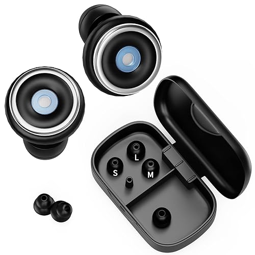 Mexlyca Ear Plugs for Sleep - Noise Cancelling Silicone Earplugs for Sleeping, Reusable Ear Plugs for Hearing Protection,Working, Concert, Live Events, Flight & Travel with 8 Ear Tips& Case - 36dB